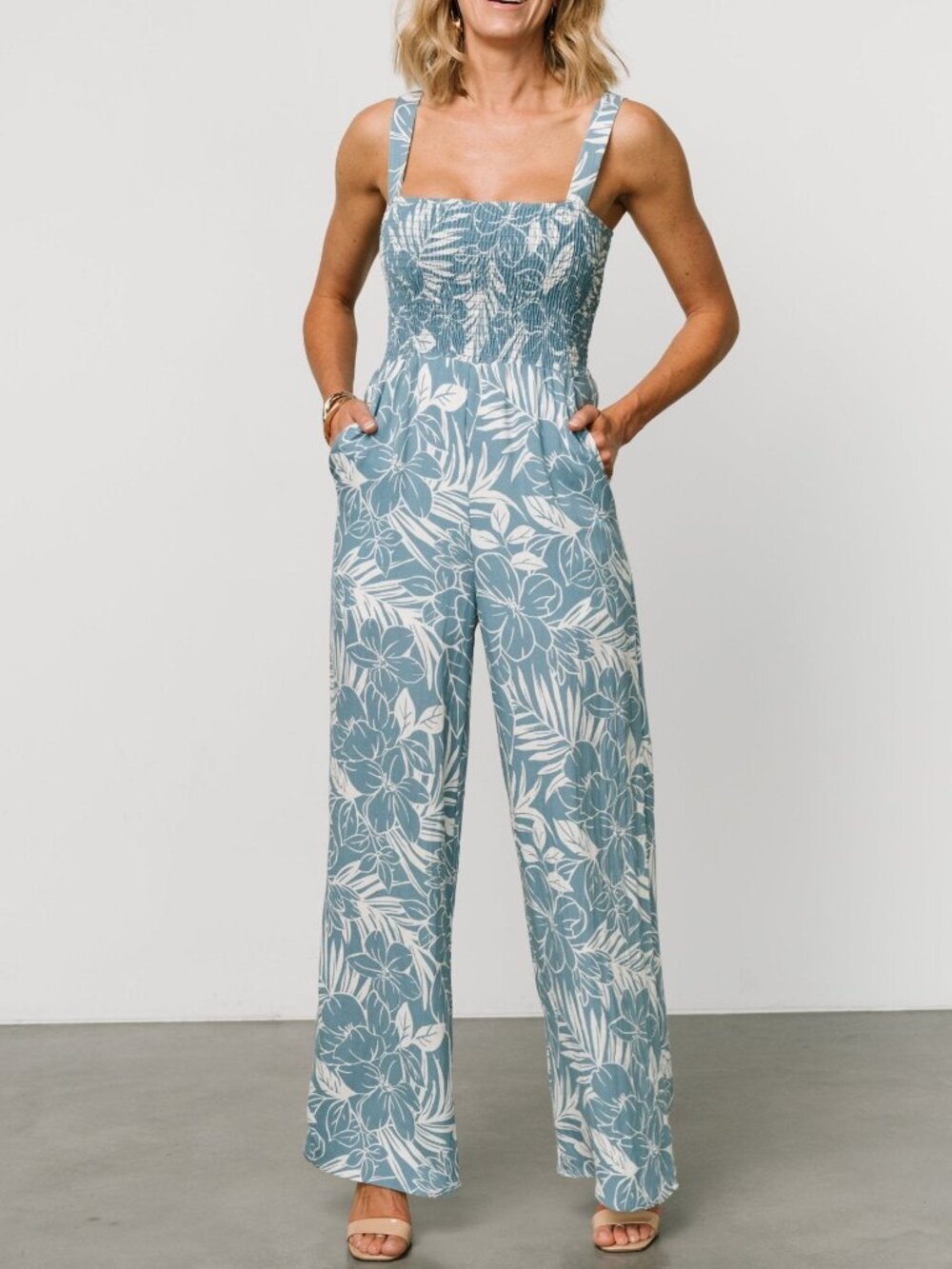 Baltic Born Keely Tank Jumpsuit | Blue Print Size LL